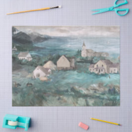 Norway Fjords Painting Tissue Paper for Gift Bags