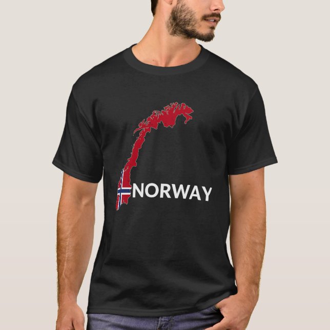 Norway Flag Hiking Holiday Norway Norwegian Flag T Shirt (Framsida)