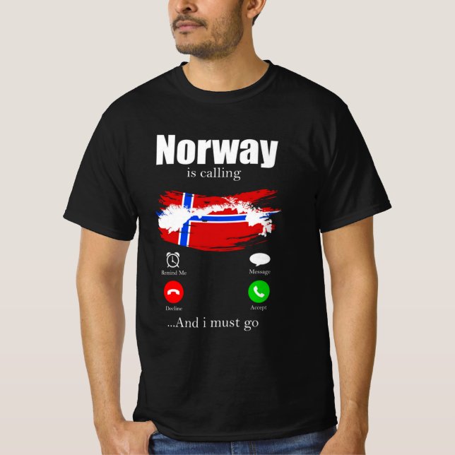 Norway is calling t shirt (Framsida)
