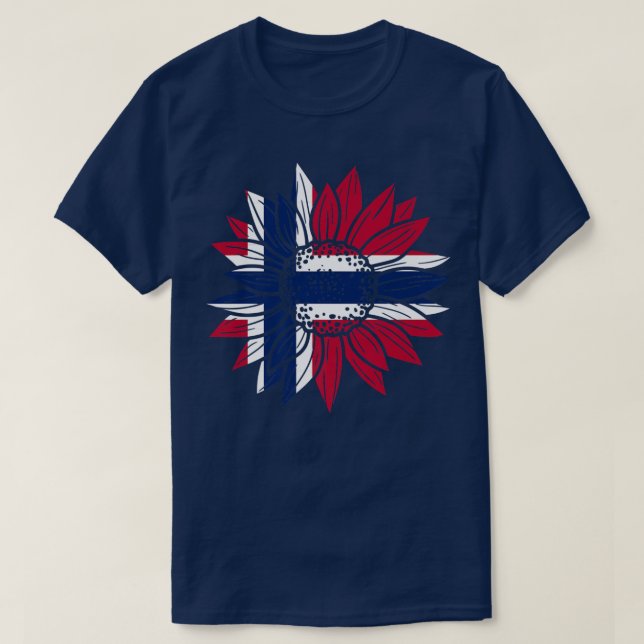 Norway Sunflower Norway Norwegian Premium  T Shirt (Design framsida)