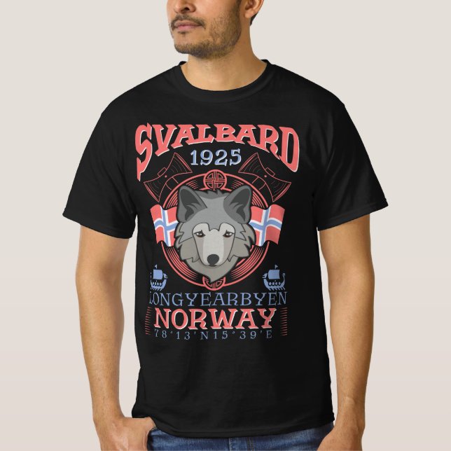 NORWAY SVALBARD LONGYEARBYEN - SVALBARD ARCTIC FOX T SHIRT (Framsida)