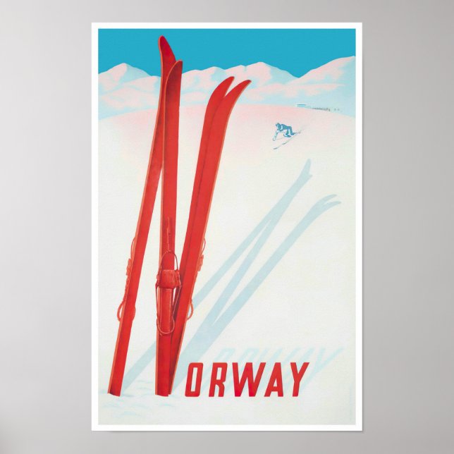 Norway vintage travel Poster (Framsidan)