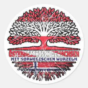 Norwegen Norwegisch Österreichisch Österreich Baum Runt Klistermärke