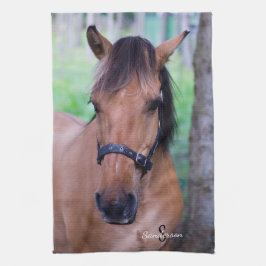 Norwegian Fjord Horse Kitchen tea towel Kökshandduk