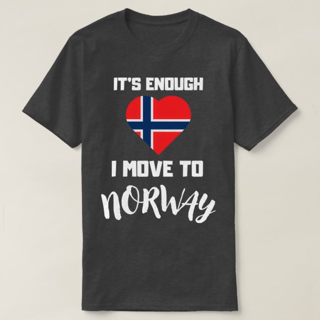 Norwegian Flag Heart Funny Norway T Shirt (Design framsida)