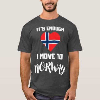 Norwegian Flag Heart Funny Norway T Shirt
