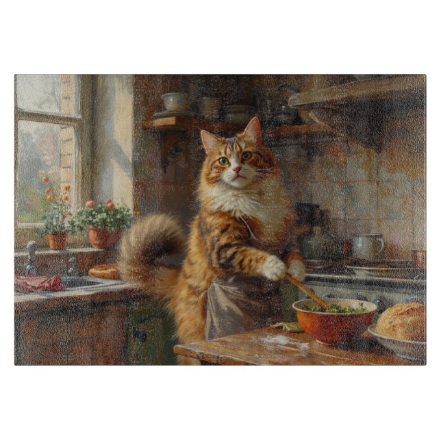 Norwegian Forest Cat Cooking in Kitchen (Framsidan)