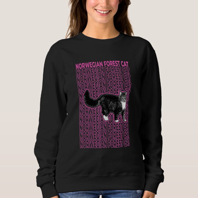 Norwegian Forest Cat Pastel Aesthetic T Shirt (Framsida)