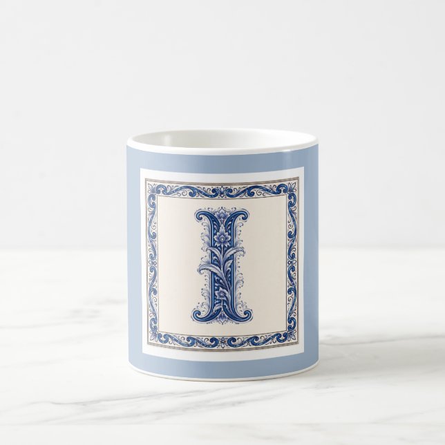 Norwegian Heritage I Monogram - Blue Kaffemugg (Center)