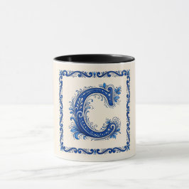 Norwegian Heritage Monogram-Blue Mugg