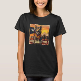 Norwegian Lundehund God Bless Texas T Shirt