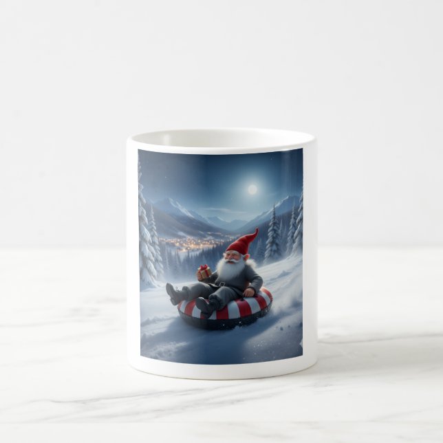 Norwegian Nisse Sledding, Coffee Mug Kaffemugg (Center)