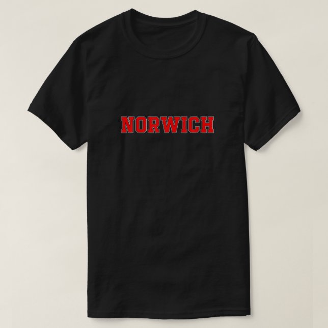 Norwich Athletic Universiteten College Alumni Stil T Shirt (Design framsida)