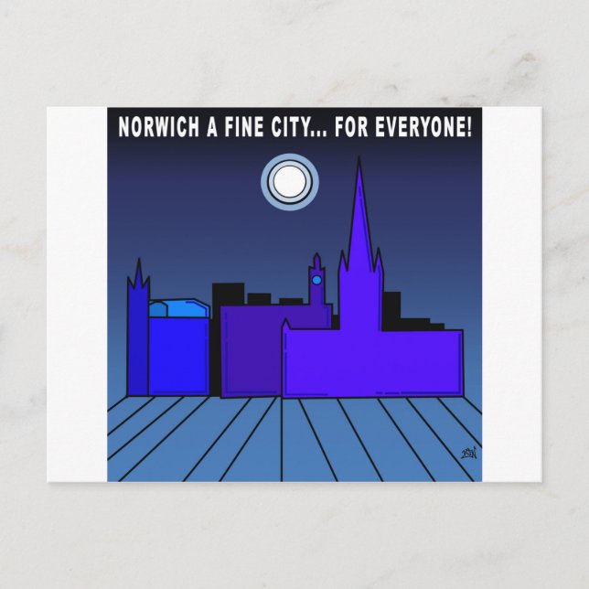 Norwich en Bra City för alla Vykort (Framsida)