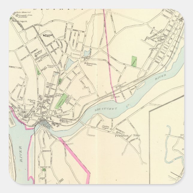Norwich Fyrkantigt Klistermärke (Framsida)