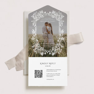 Norwich Photo Wedding-inbjudan med OSA kort