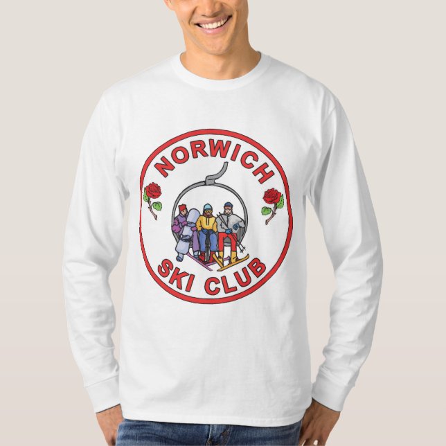 Norwich Ski Klubb manar långärmad shirt T Shirt (Framsida)