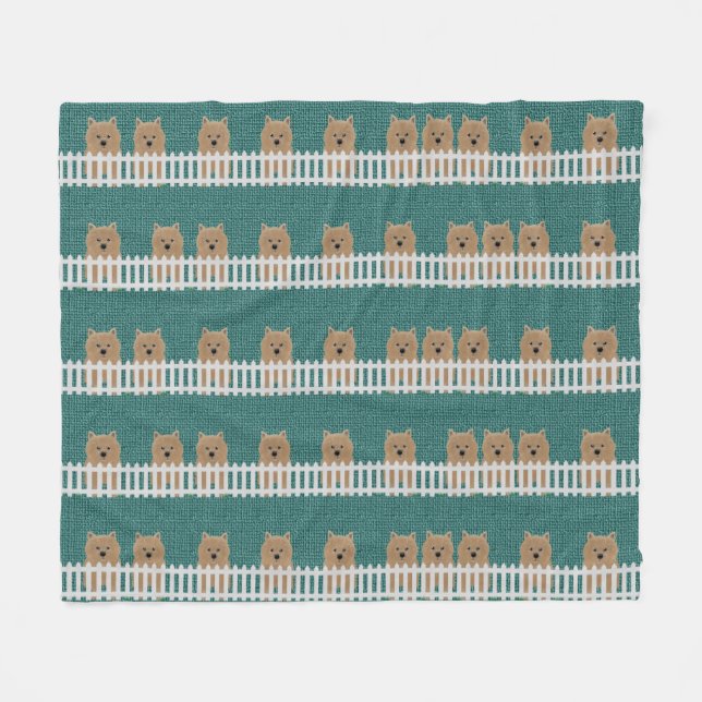 Norwich Terrier Fleece Blanket (Framsidan (Horisontell))