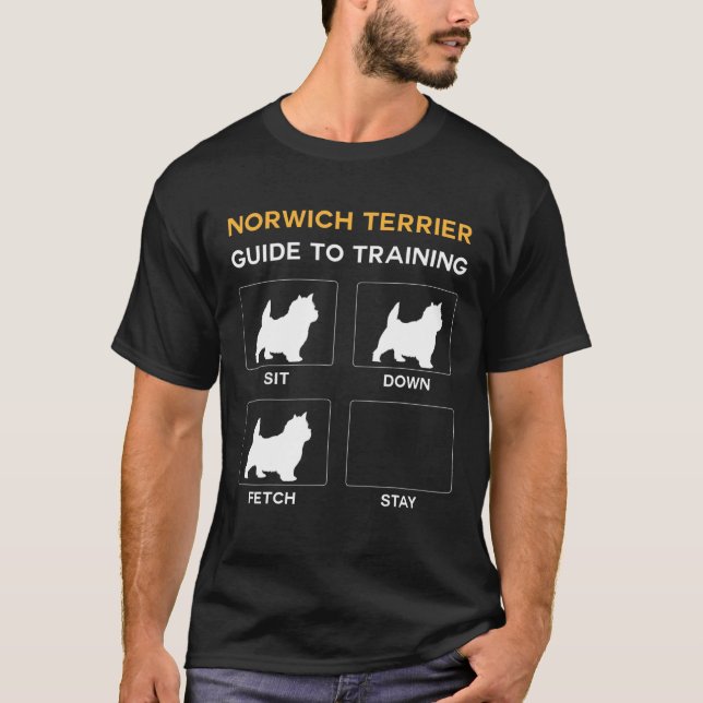 Norwich Terrier Guide to Training Obedience Do T Shirt (Framsida)