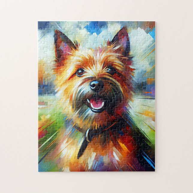 Norwich Terrier Hund Akryltryck Hundälskare Presen Pussel (Vertikal)