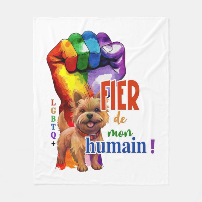 Norwich Terrier hund Fleecefilt (Framsidan)