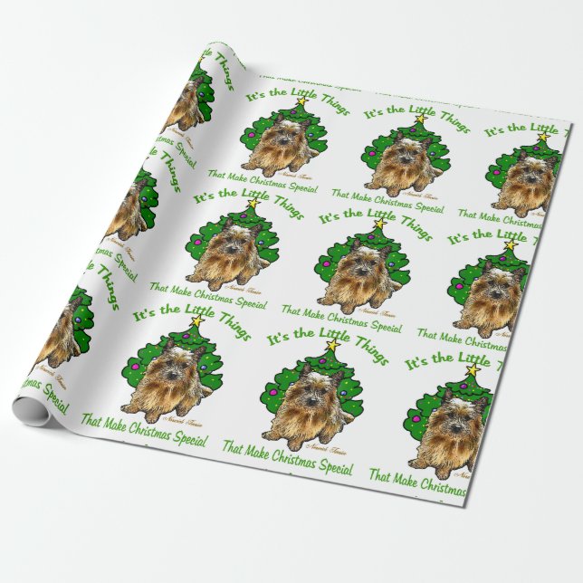 Norwich Terrier-jul Presentpapper (Utrullad)