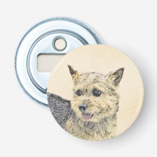 Norwich Terrier-målning - Cute Original Hund Art Flasköppnare