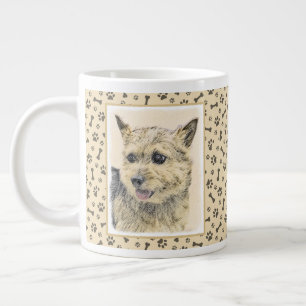 Norwich Terrier-målning - Cute Original Hund Art Jumbo Mugg