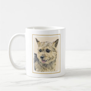 Norwich Terrier-målning - Cute Original Hund Art Kaffemugg