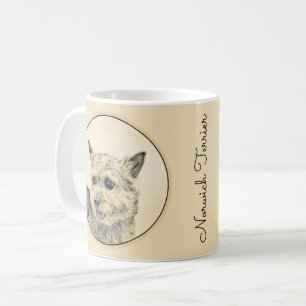 Norwich Terrier-målning - Cute Original Hund Art Kaffemugg