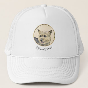 Norwich Terrier-målning - Cute Original Hund Art Keps