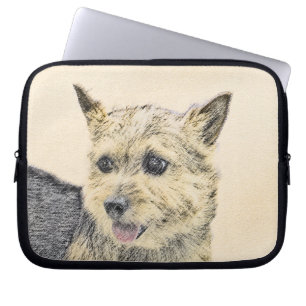 Norwich Terrier-målning - Cute Original Hund Art Laptop Fodral