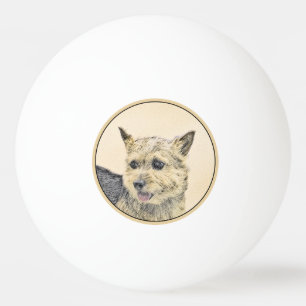 Norwich Terrier-målning - Cute Original Hund Art Pingisboll