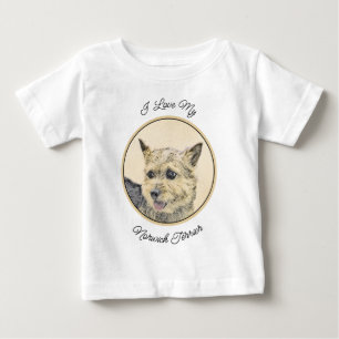 Norwich Terrier-målning - Cute Original Hund Art T Shirt
