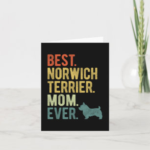Norwich Terrier Mamma Alltid Hundälskare Mors Dag Kort