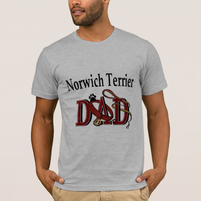 Norwich Terrier Pappa Gifts Tee (Framsida)