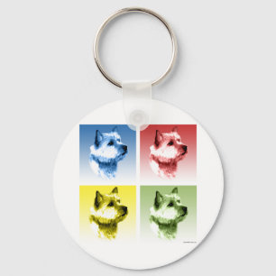 Norwich Terrier Pop Art Nyckelring