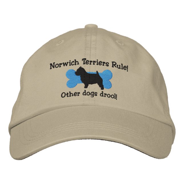 Norwich Terriers Rule Embroiderade Hat Broderad Keps (Framsida)