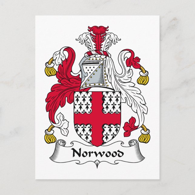 Norwood Family Crest Vykort (Framsida)