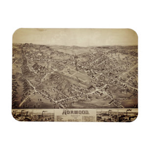Norwood, MORSA Vintage Karta 1882 Magnet