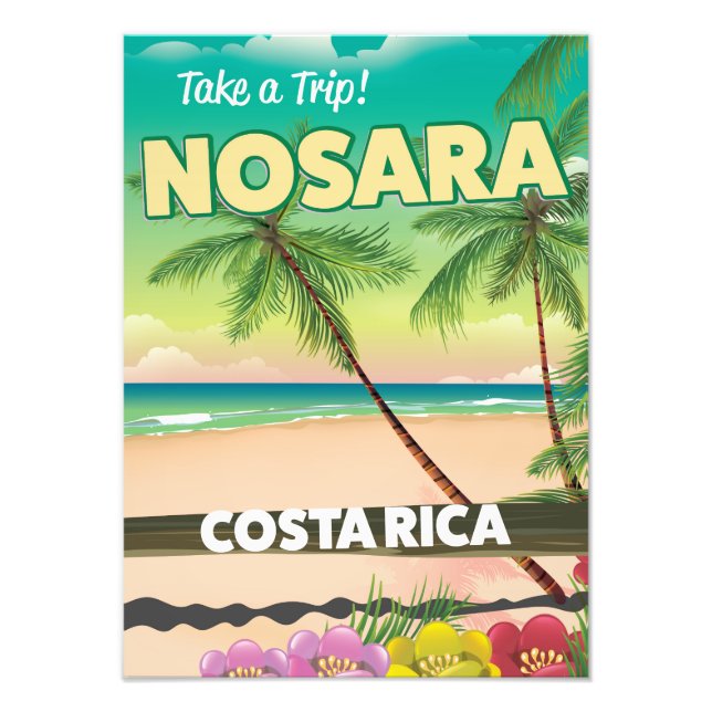 Nosara Costa Rican-reseaffisch Fototryck (Framsidan)