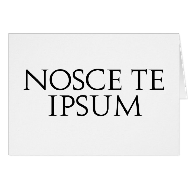 Nosce Te Ipsum Hälsningskort (Framsidan Horizontal)