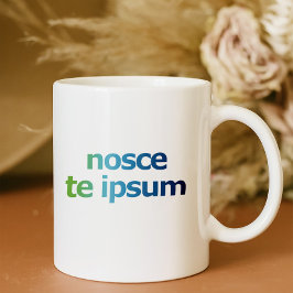 Nosce Te Ipsum-Känn Dig Själv-Uttryck Kaffemugg