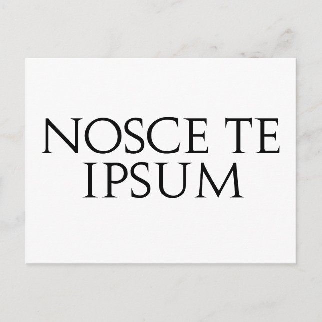 Nosce Te Ipsum Vykort (Framsida)