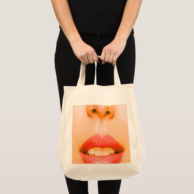 Nose and Mouth Large Tote Bag Tygkasse (Framsida (produkt))