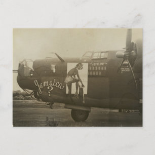 Nose art på en B24-liberator Vykort