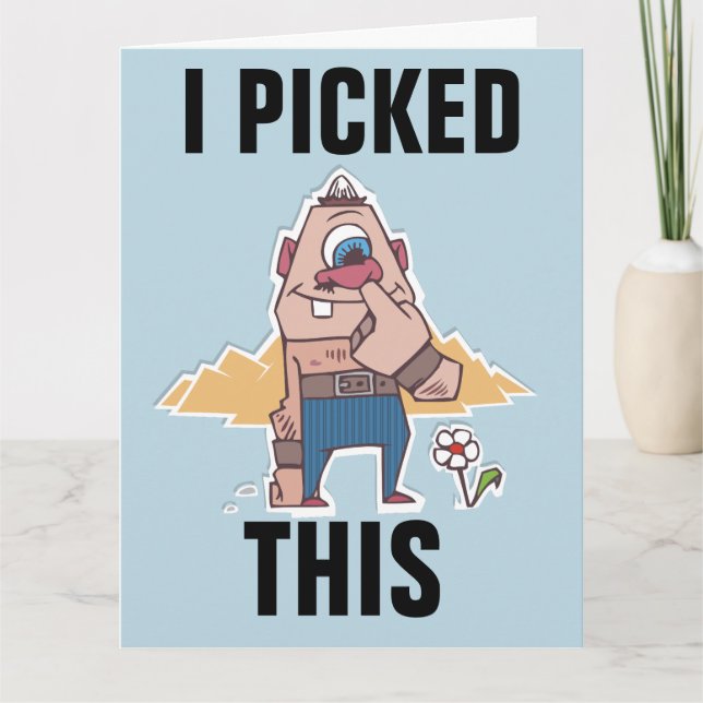 NOSE PICKER FUNNY BIRTHDAY OVERSIZED CARD KORT (Framsida)