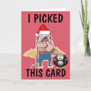 NOSE PICKER FUNNY CHRISTMASS CARDS KORT