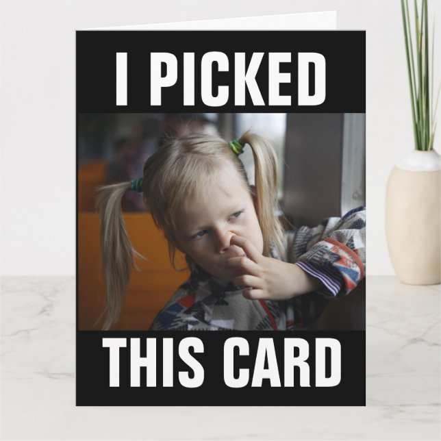 NOSE PICKER GIIRL FUNNY OVERSIZED FÖDELSEDAGSKORT KORT (Framsida)