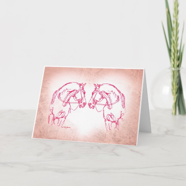 Nose to Nose Big Heart Helgkort (Framsida)